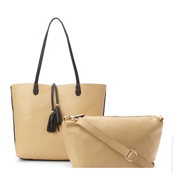 NEW Imoshion Black/Tan Reversible Bag-in-Bag Tote - Picture 8 of 9